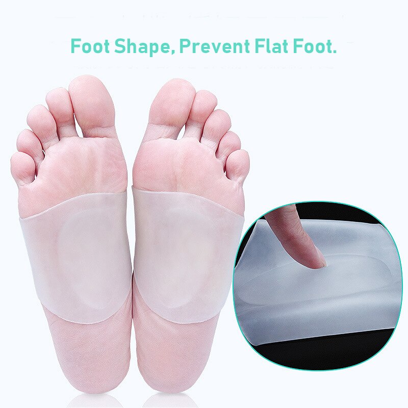 Soft Silicone Socks Pads Foot Support Flat Correction Shape Good Elasticity Women Peds Liners