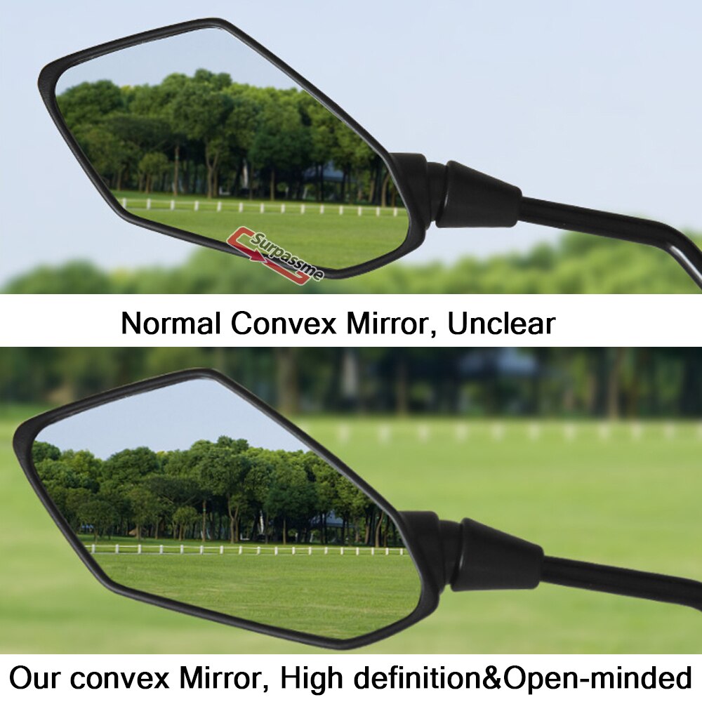 Uniwersalny M8 M10 motocykl lusterka wsteczne wypukłe lusterka bezpieczeństwa lusterka wsteczne motocyklowe ATV UTV akcesoria robić skuterów