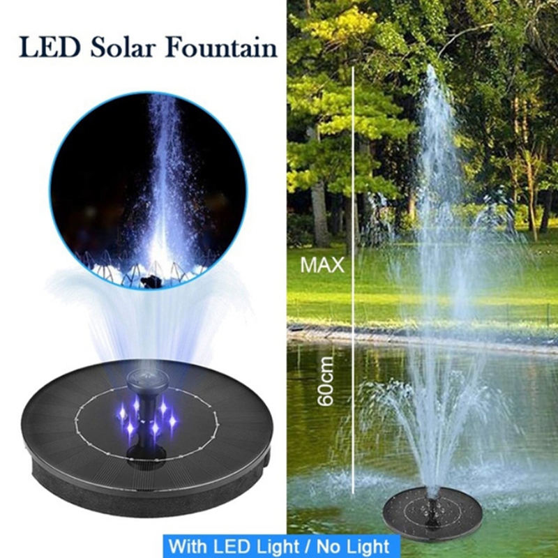 Solar Fontein Pomp Met Led-verlichting, Ingebouwde 2000Mah Batterij, Drijvende Water Fontein Voor Outdoor, tuin En Vijver