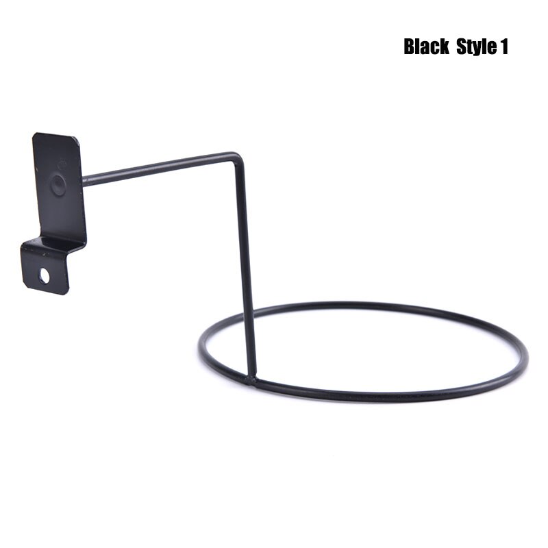 1PC Wall Mounted Helmet Stand Organizer Hanger Hat Cap Storage Display Holder Rack: Black  1