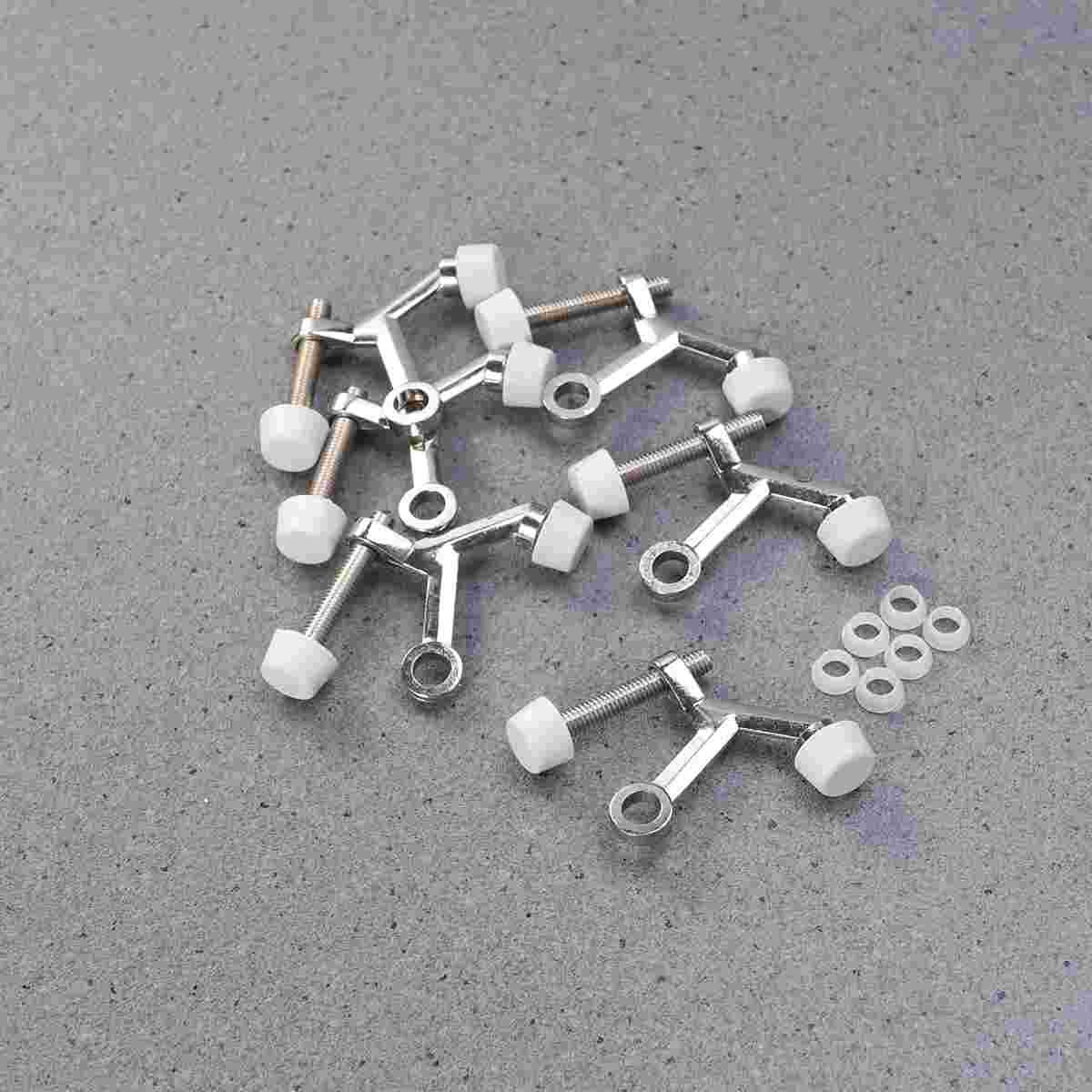 6 Pcs Heavy Duty Hinge Pin Zinc Alloy Rubber Door Stop for Hinged Doors