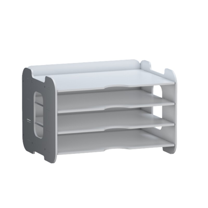 DIY Document Trays White 3 Layers File Tray For Magazine Paper Stand Office School List Supplies Desk Organizer Storage Box