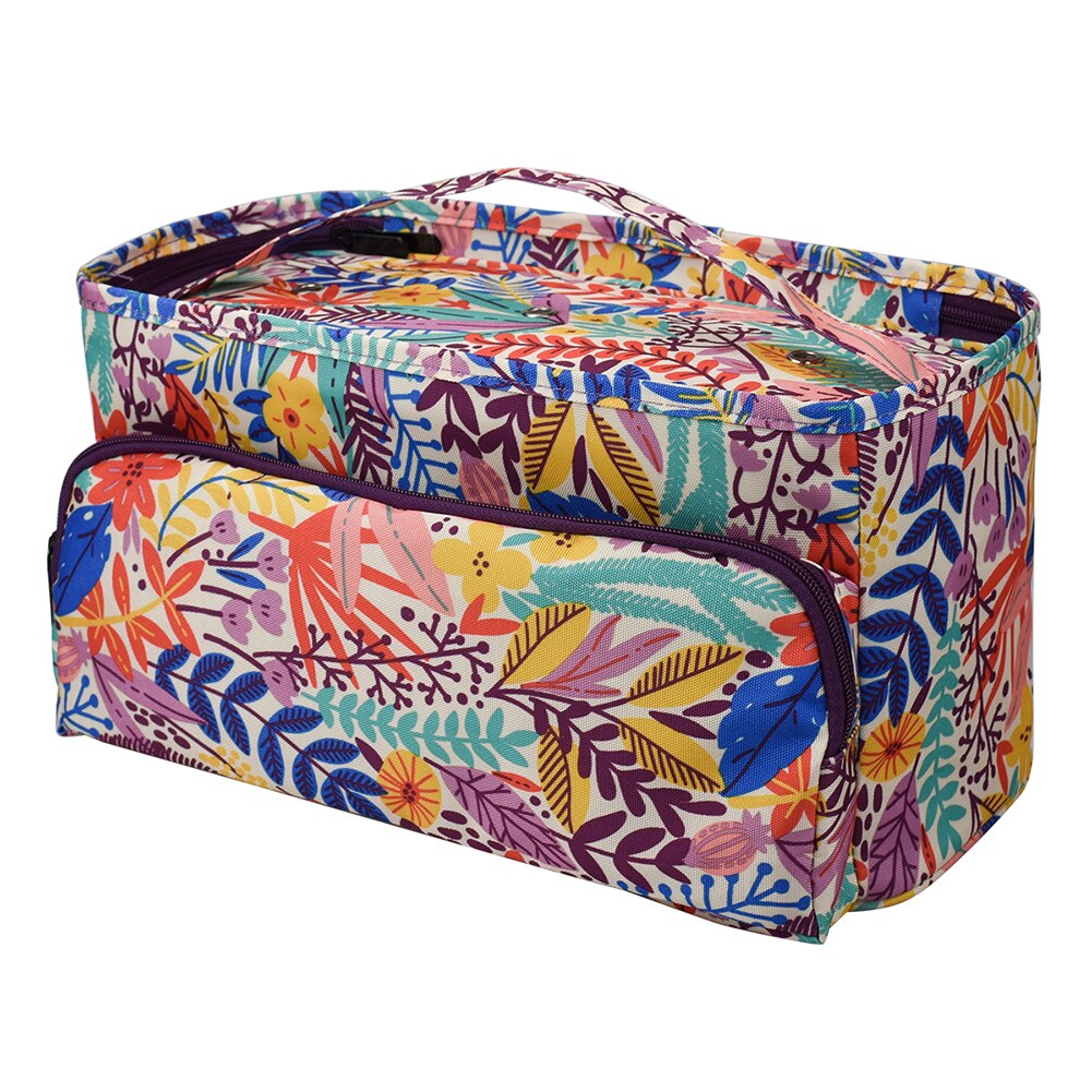 Woolen Yarn Storage Bag Round Knitted Wool Bags Oxford Cloth Leaf Print DIY Knitting Sewing Kit Sewing Tools Accessories: 10