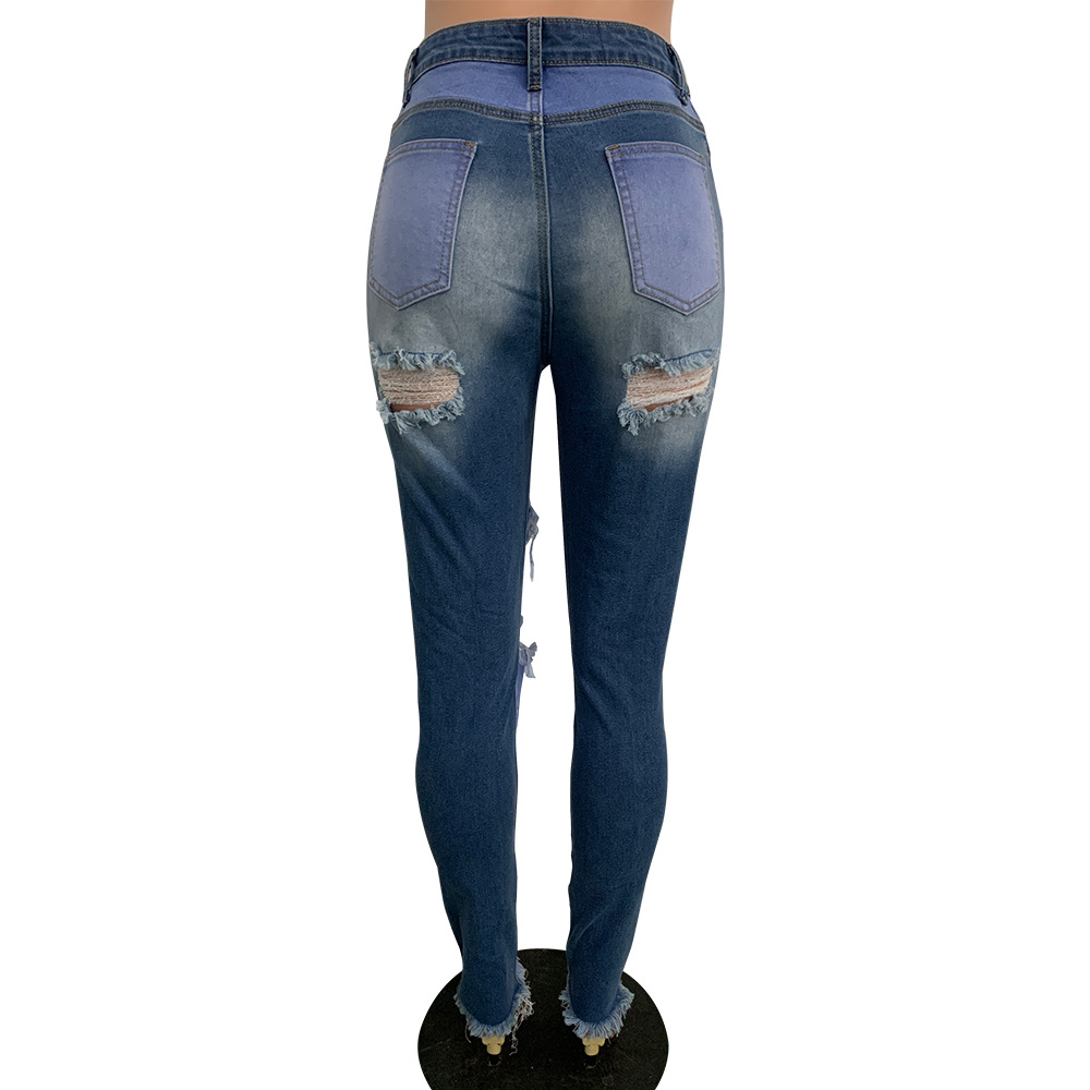 Pantalones vaqueros rasgados para mujer, pitillos ajustados, ropa de calle, atuendo, otoño