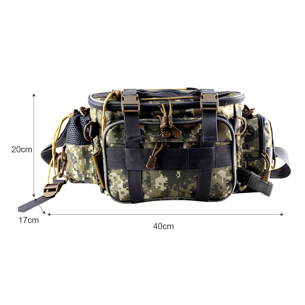Multi-fonction sac de pêche étanche Sports de plein air taille Pack leurres de pêche sac de rangement de vitesse unique pêche bandoulière sac à main