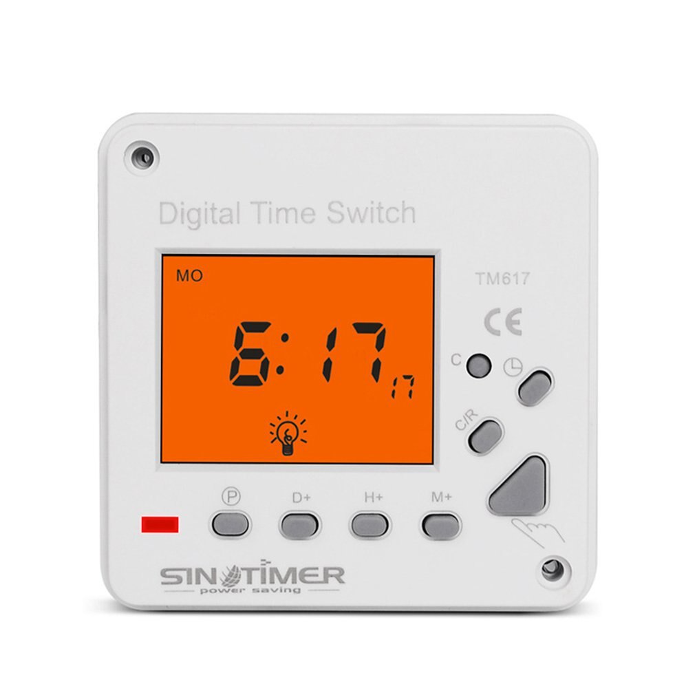 220/110V Super Large LCD Display Back-light 7 Days Weekly Digital Electronic Count Timer Lighting Time Switch Home Clock Alarm: Default Title