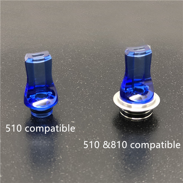 フラットアクリル MTL 510 810 点滴ヒントマウスピース DripTip 810 アトマイザーのための RTA RBA RDA: Blue / 510 compatible