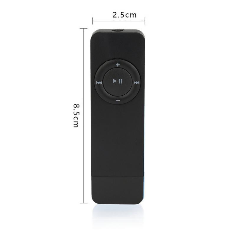 Draagbare usb in-line sport  mp3- speler lossless sound muziekspeler ondersteunt micro sd tf-kaart sportmuziek  mp3- speler snoepkleur