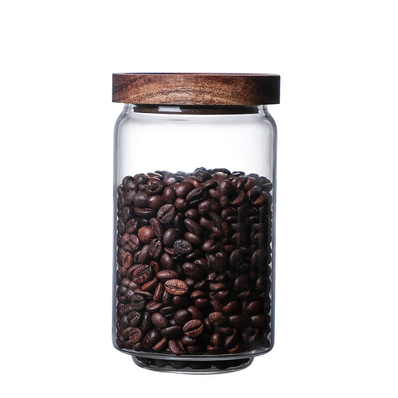 Borosilicate Transparent Lead-Free Glass Sealed Can Storage Tank Grains Storage Jar Cork Tea coffee Containers: 90x150 750ml