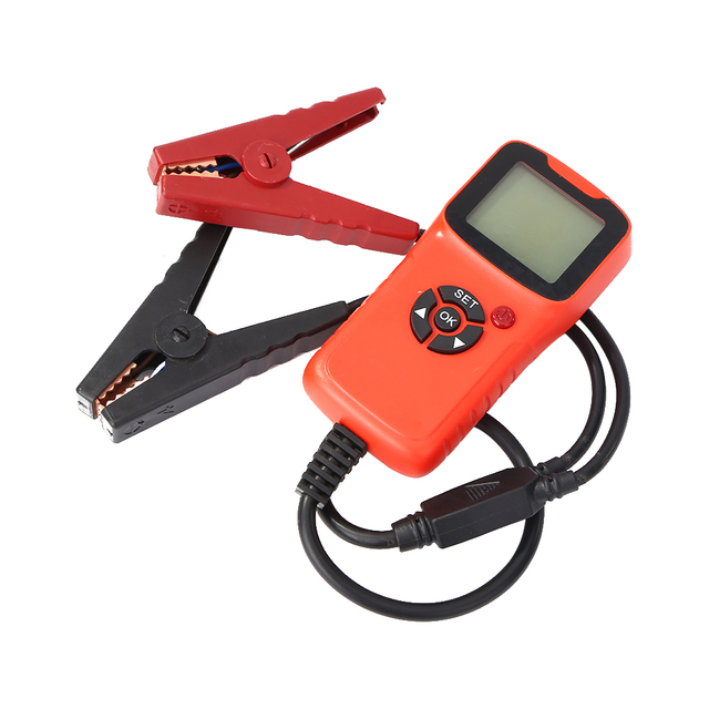 12V Car Battery Tester Digital Auto Diagnostic Battery Tester Analyzer Vehicle Cranking Charging Scanner Tool 100-1700 CCA: Orange
