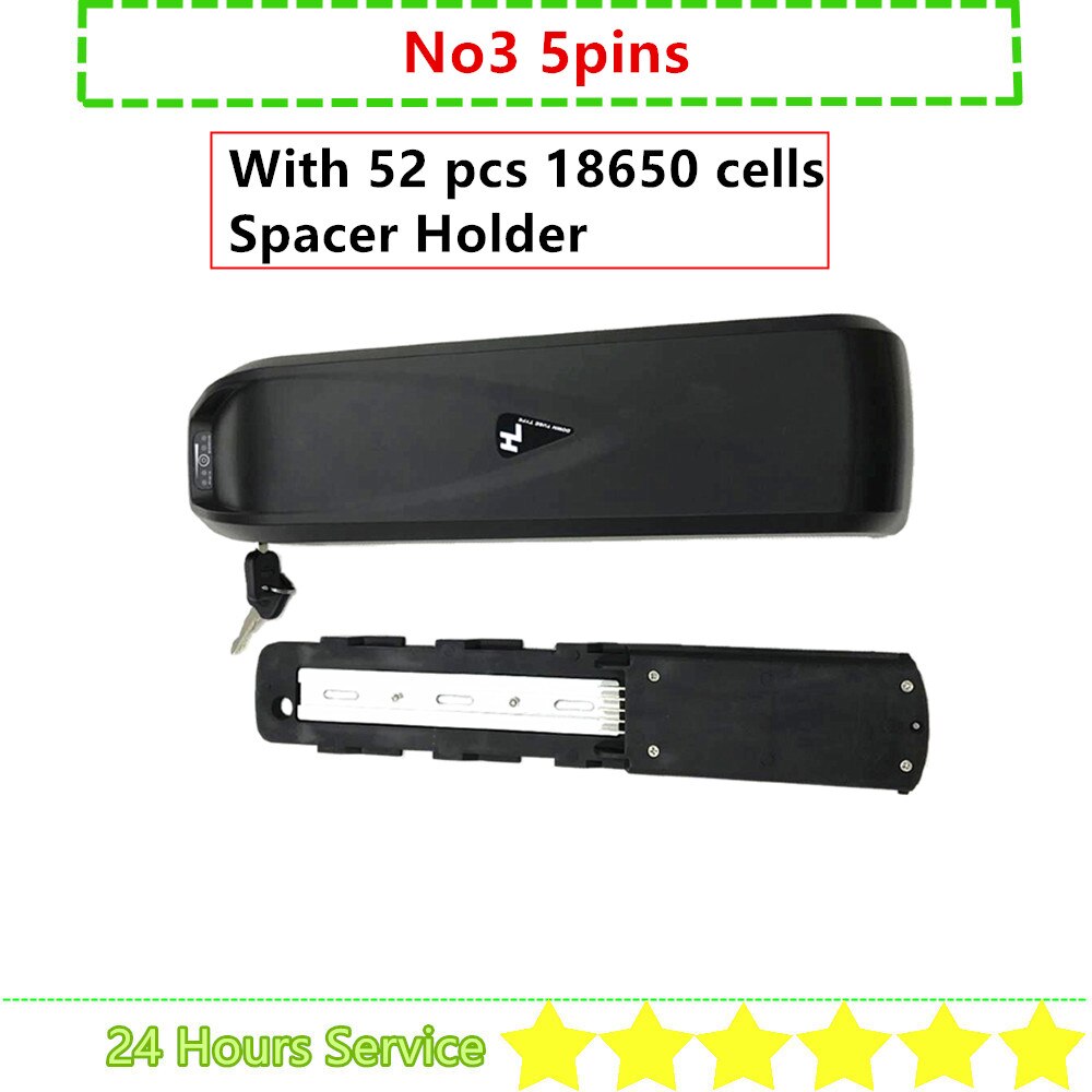 40 50 52 56 pcs 18650 cells Hailong Hailong1 Ebike Battery Case 24V 36V 48V 52V Down Tube Shark Electric Bike Battery Box