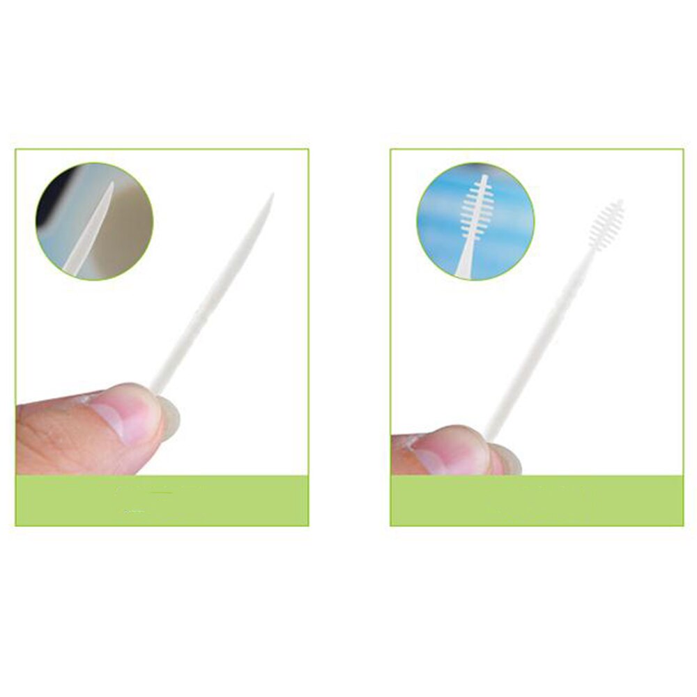 Premium 500pcs/pack Double Head Toothpicks Oral Dental Tooth Pick Floss Interdental Brush Disposable Oral Care Eco-Friendly