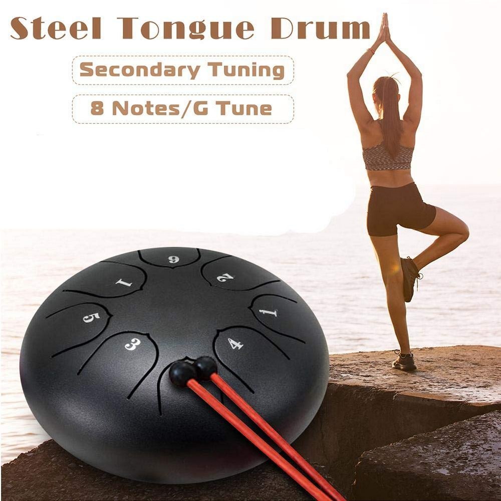 Ethereal Drum Staal Tong Drum 6Inch 8 Tone Natuurlijke Tone Vijf Tone Yoga Meditatie Muziek Therapie Muziekinstrument Accessoires