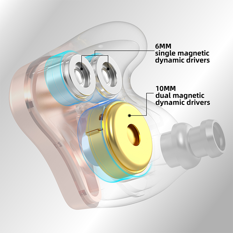Kz × hbb  dq6s in-ear-kopfhörer, hifi-bass-kopfhörer, geräuschunterdrückung, musik-sport-headset, kabelgebunden mit mikrofon, ohrhörer kz zex pro zsx