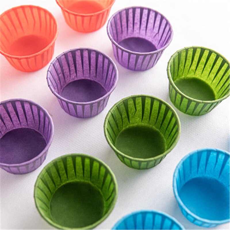 50 Uds. De papel para pastelitos, magdalenas moradas, cupcakes, bandeja para hornear, Caissette, pastelería, pastel de herramienta de decoración, papel para envolver