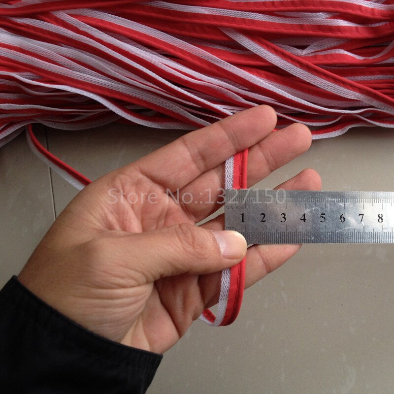 10 mmx 5m rødt reflekterende rørstofstrimmel kant kant fletning trim tape syet til tøj taske cap bukser