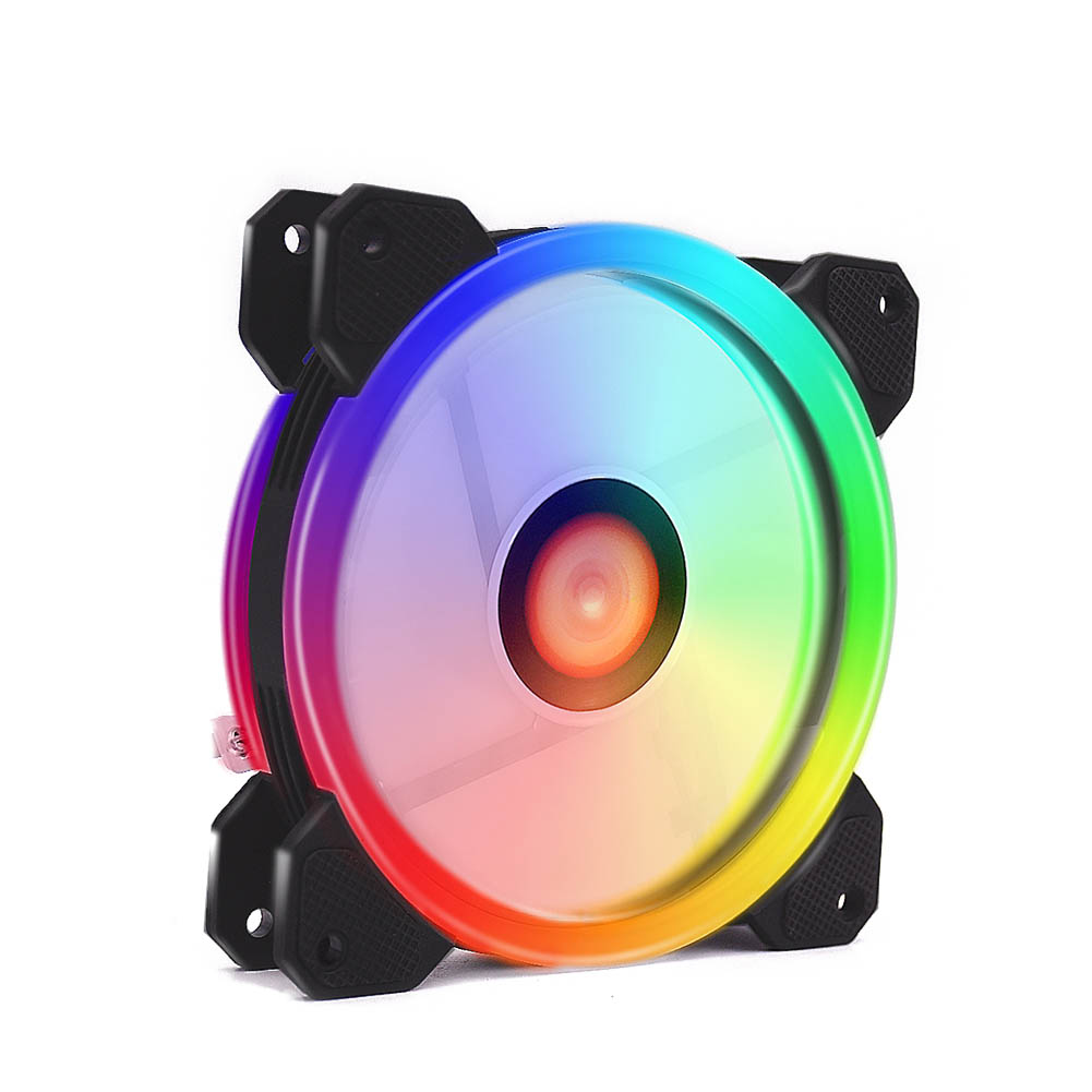 Ventilateur PC RGB 12V 6 broches 12cm ventilateur de refroidissement avec contrôleur pour ordinateur boîte de jeu silencieuse JLRL88: 1Fan Only