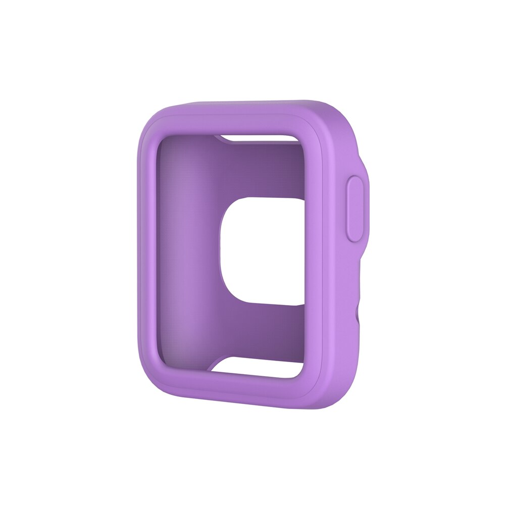 Funda protectora de silicona colorida para Xiaomi Mi Lite Watch / Redmi Smart Watch, carcasa protectora suave antiarañazos de borde completo: purple
