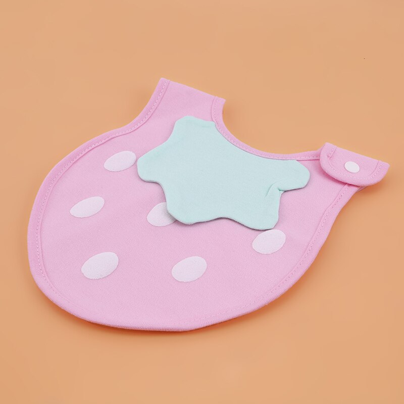 Baby slabbers aardbei katoen waterdicht baberos bebes bandana slab handdoek 2 lagen peuter lunch slabbetjes handdoek boerendoek voor 0-3t