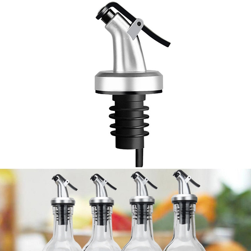 7 colores disponibles Tipo de empuje aceite de oliva del rociador de grado de alimentos cerradura de ABS sello de enchufe a prueba de fugas botella de aceite botella de tapón de Bar de cocina Gadgets