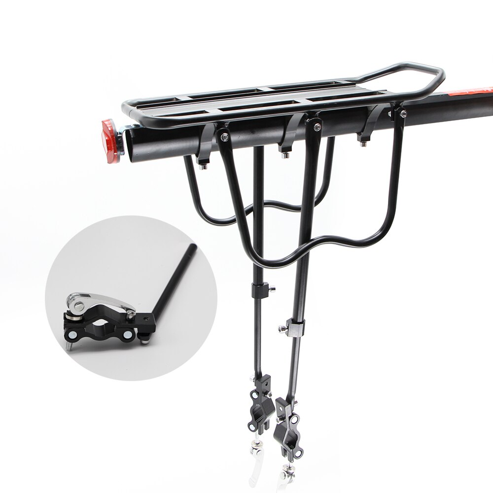 Cykelbagageholder lastbagageholder hylde cykelsadelpind taskeholder til 20-29 tommer cykler tilbehør med værktøj: 50kg hurtig montering