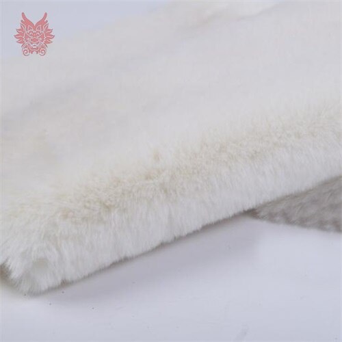 13 Kleuren Solid 2 Cm Faux Fur Stof Konijn Haar Pluche Imitatie Bont Stof Tissue Telas Tecidos Stoffen 160*50 Cm 1 Stuk SP4372: Beige white per pic