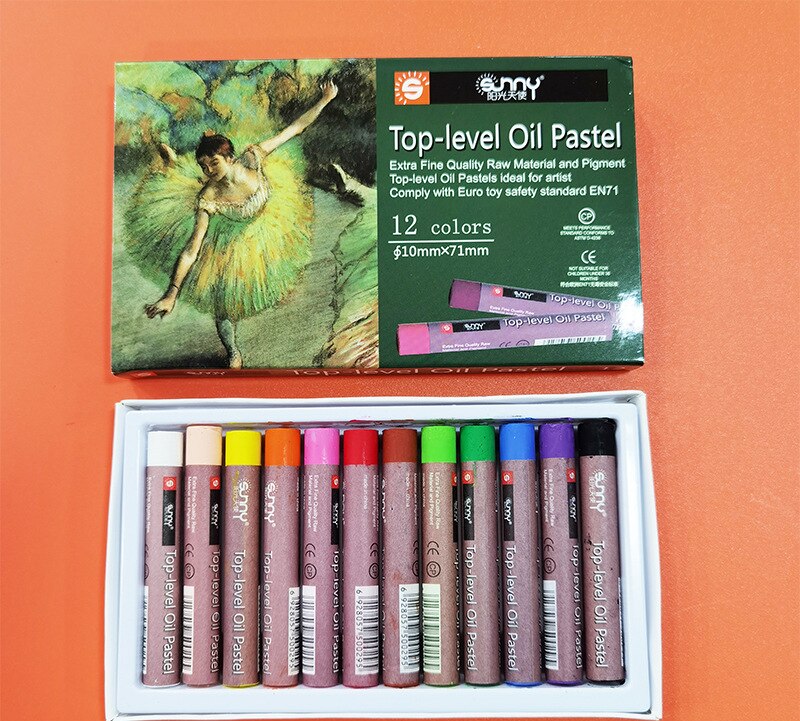 Color Oil Painting Stick Set 12/16/25/36/50 Colors Soft Oily Crayon Art Painting Safety Children Kids Crayon Stationery: 12 Colors - Set