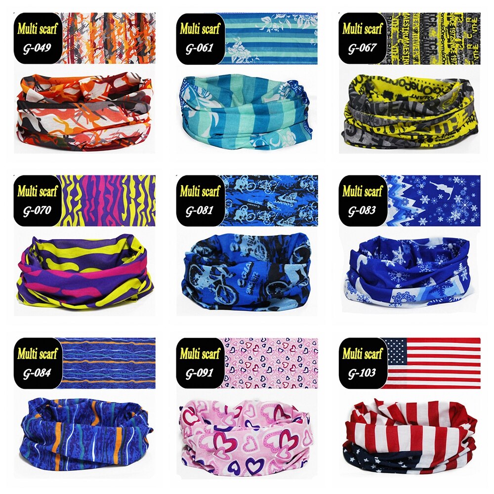 Men and Women Face Neck Turban Magic Tube Scarf Bib Headdress Gaiter Tube Bandana Sunshade Collar Outdoor Sports Accessories