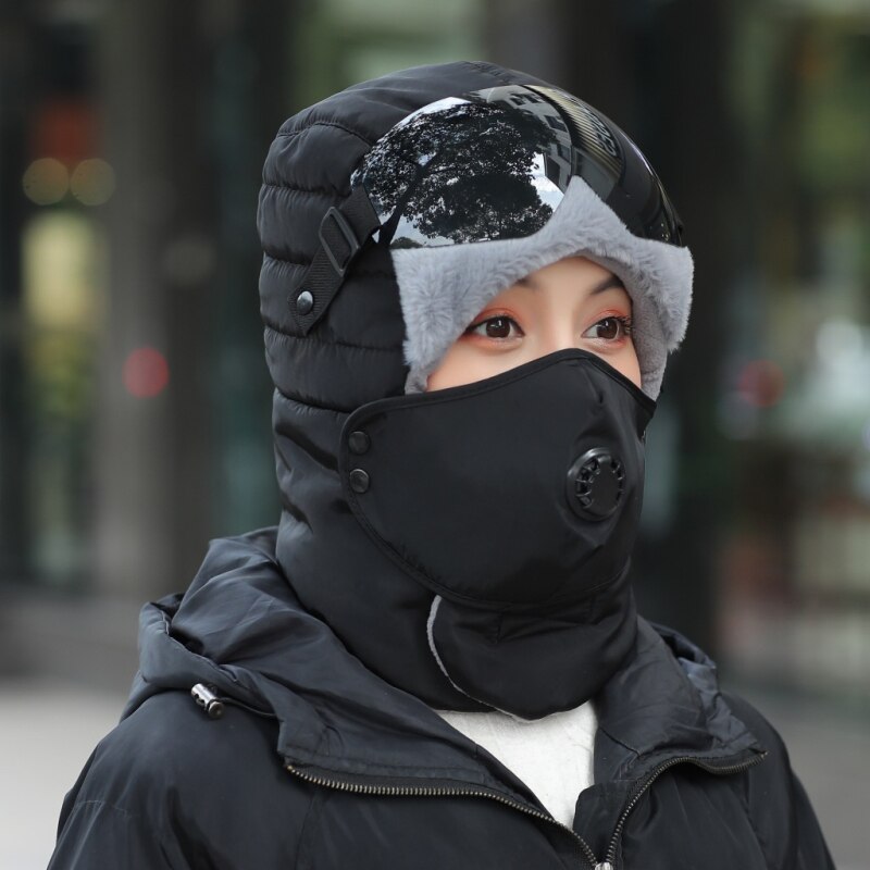 unisex Winter warm Neue Kappen Dicken Gläser Lei Feng Hüte Radfahren Winddicht Winter draussen Mittleren verändert Und Ältere Bomber hüte: 09