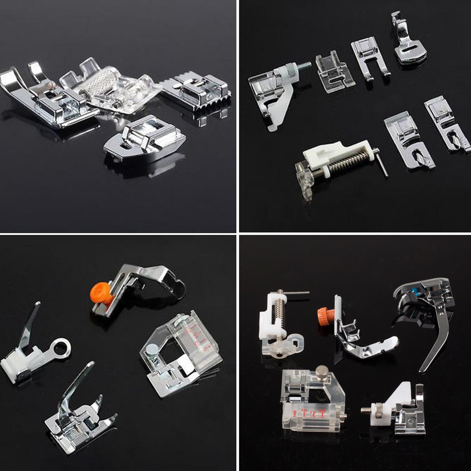 32pcs Sewing Machine Presser Foot Feet Kit Set With Box for Brother Singer Janom Sewing Machines Foot Tools Accessories