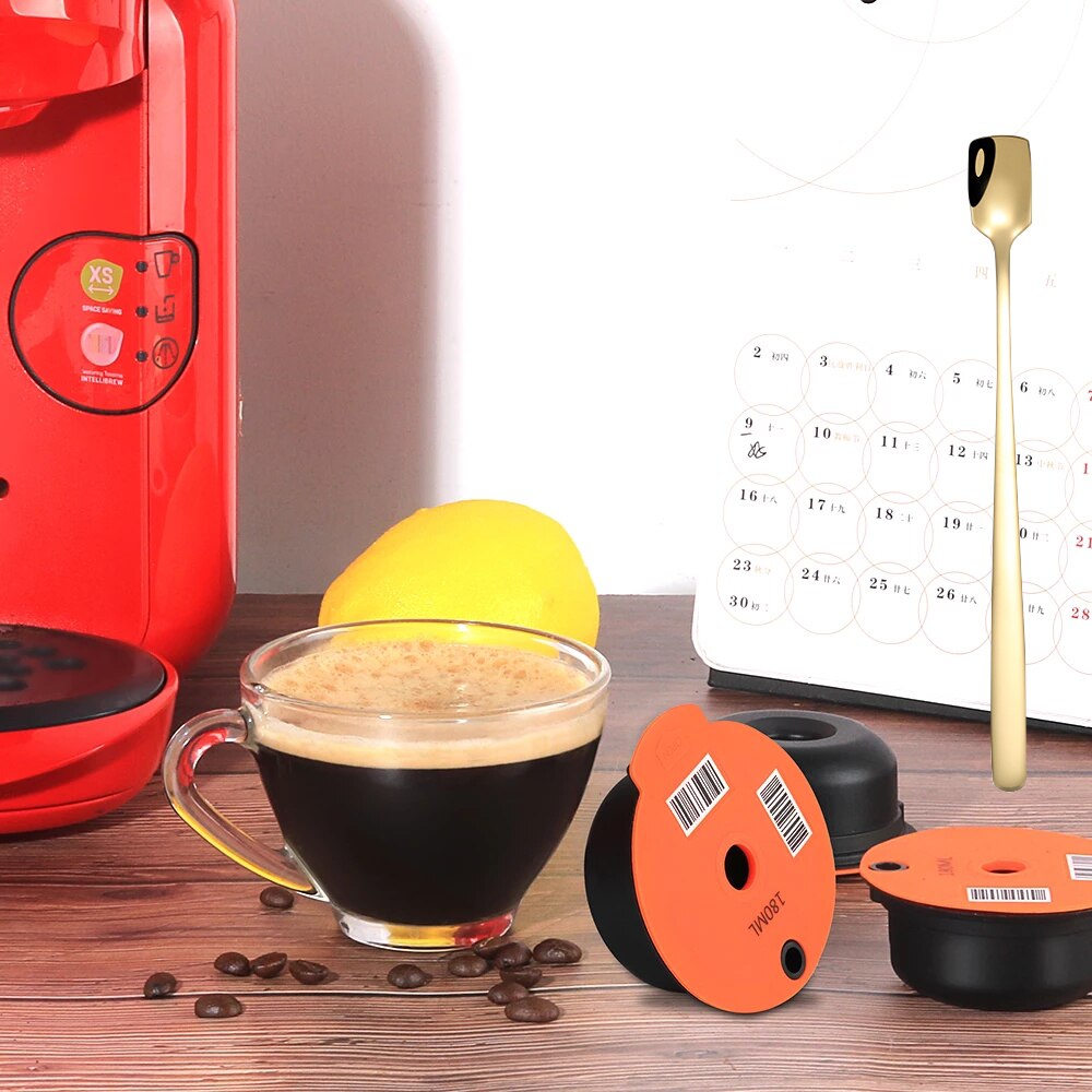 Produce Refillable Coffee Capsules Eco-Friendly Compatible With Bosch-1 Machine Tassimo-0 Coffee Pod Crema Maker