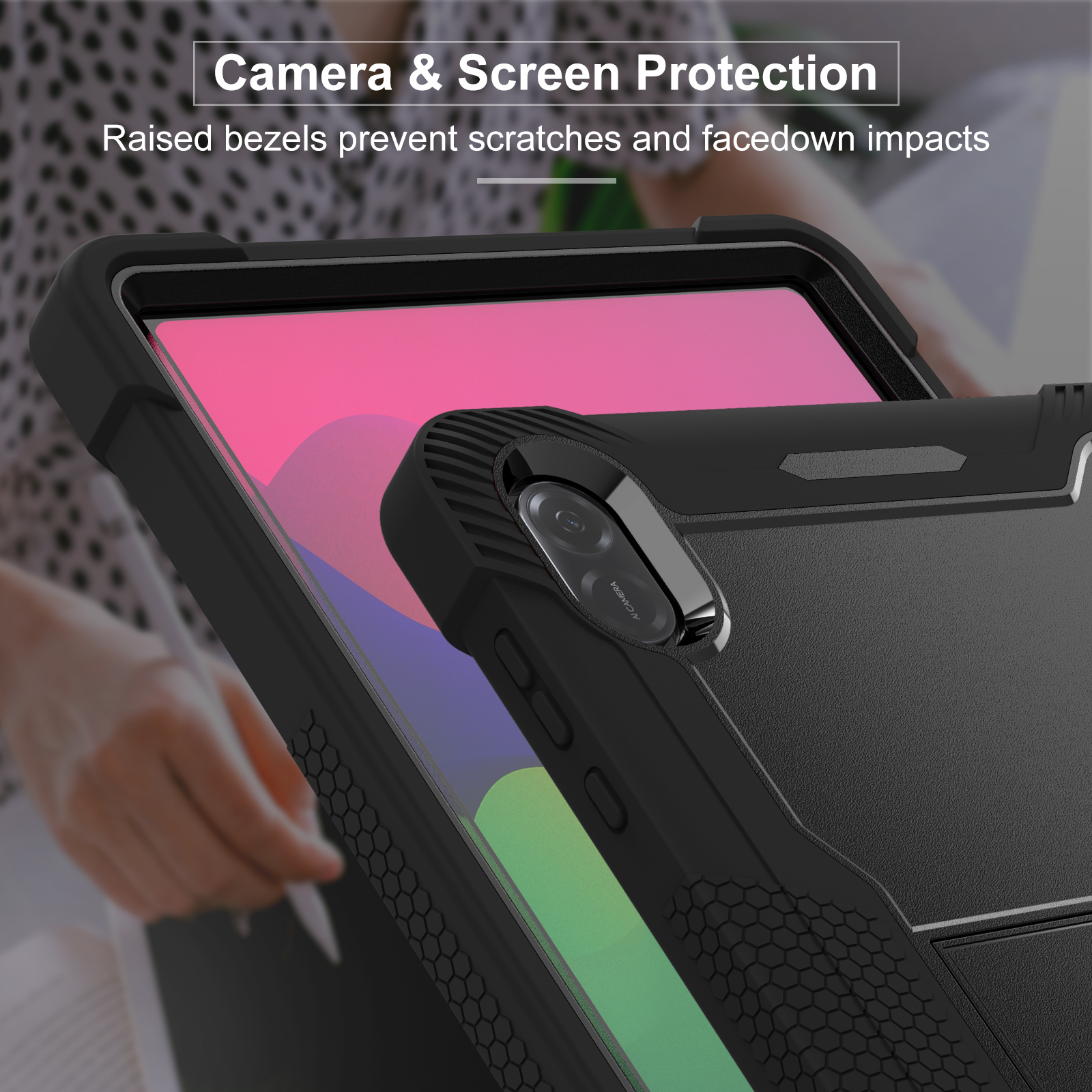 Rüstungshülle für Honor Pad X8a 2024, 11 Zoll, Modell NDL-W09, integrierter Ständer, 3-lagiger Schutz, rutschfeste Abdeckung, stoßfeste Schale