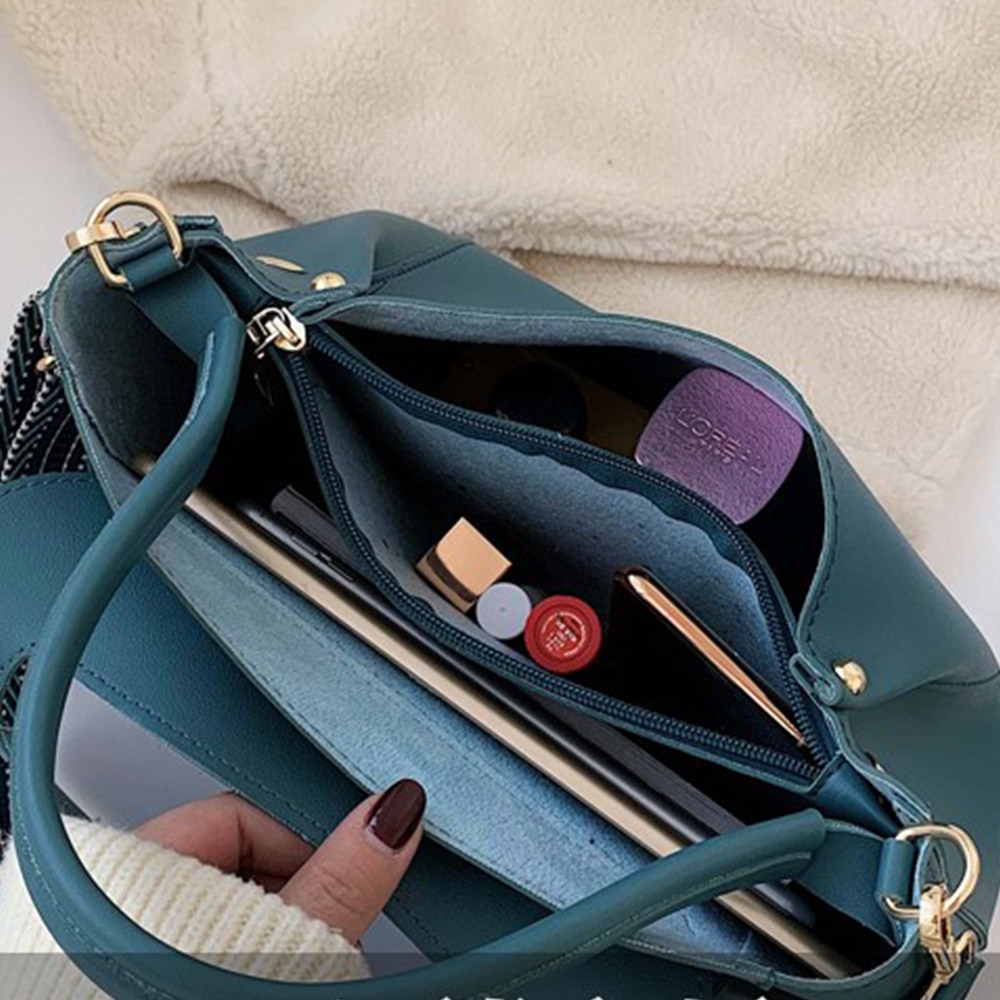 Sacoche à bandoulière en cuir PU pour dames, sac à main de voyage avec chaîne, sacs à main simples couleur unie,
