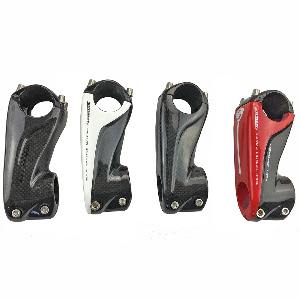Carbon frempind sport underholdning cykling cykel dele cykel frempind cykel tilbehør 80/90/100/110mm 28.6mm 3k glans 6 grader