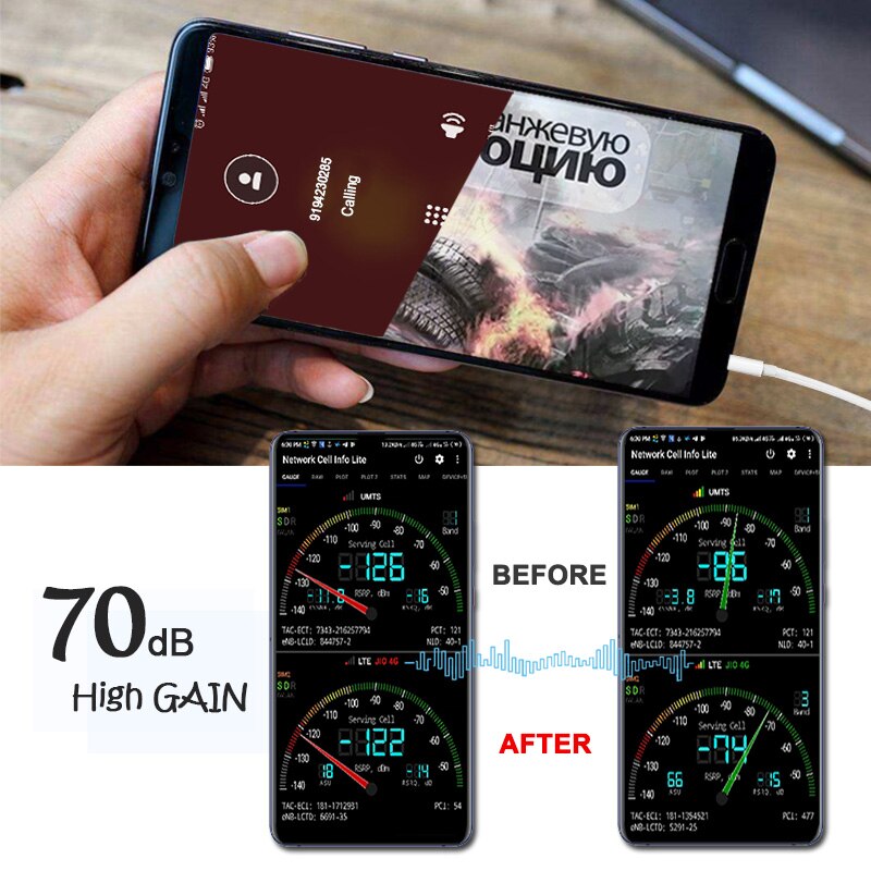 2G 3G LTE 70dB cellular signal booster amplifier 850 1900mhz CDMA 850mhz mobile phones signal booster lcd display repeater -