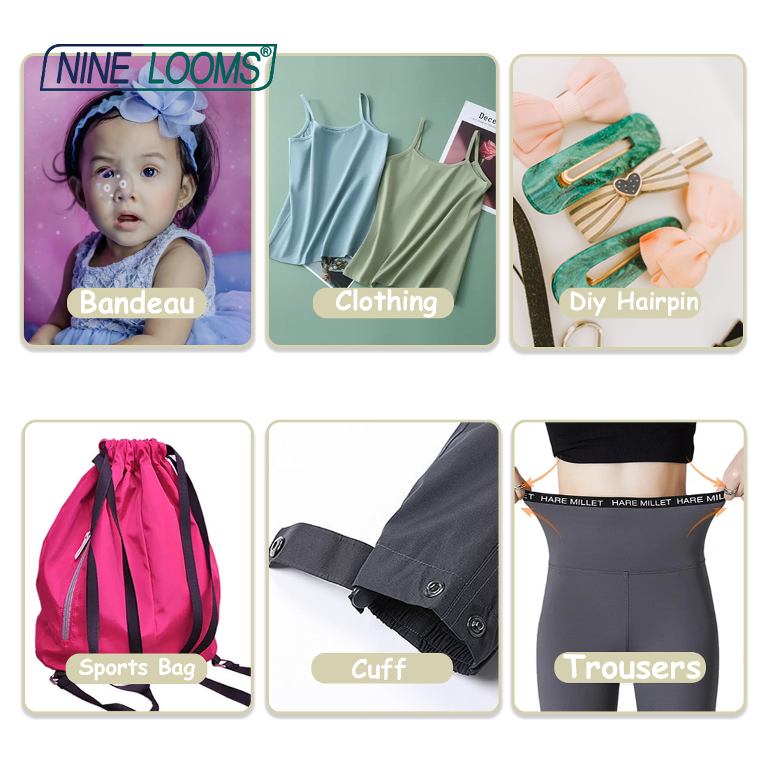NINE telares-banda elástica de 3/8 "y 10mm de ancho para ropa interior, sujetador y pantalones, accesorios de costura hechos a mano, 2, 5 y 10 yardas accesorios de costura correas para bolsos bies para costura