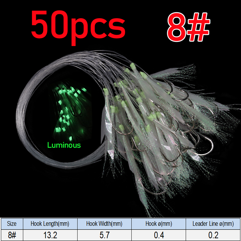 Lionriver Sabiki-señuelo de pesca suave, cebo Flash, piel de pescado, oropel de cristal, anzuelos de cuerda luminosos con púas, pesca en agua salada: YELLOW