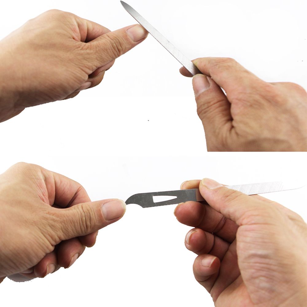 1pc nyttige metal neglefile stærk kant neglebånd pusher til manicure pedicure pleje neglekunst værktøjer mænd kvinder