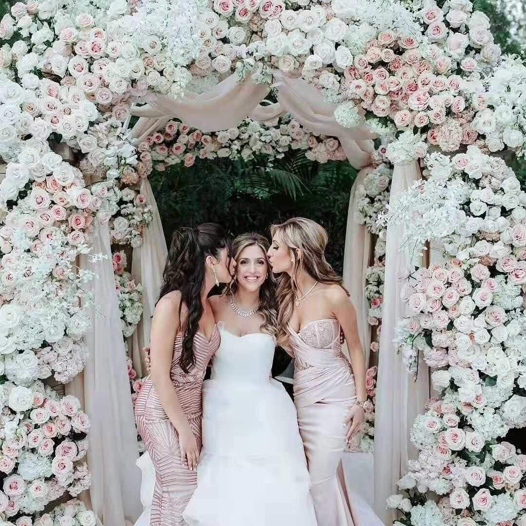 Zijde Hortensia Hoofden Kunstmatige Bloemen Boeket Met Stengels Voor Thuis Bruiloft Decoratie 10Pcs