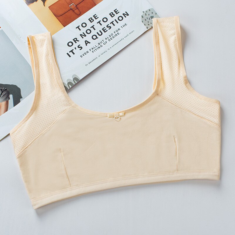 4Pcs Girl Training Bra Adolescent Chest Vest Kids Children Cotton Underwear Top 8-14Years