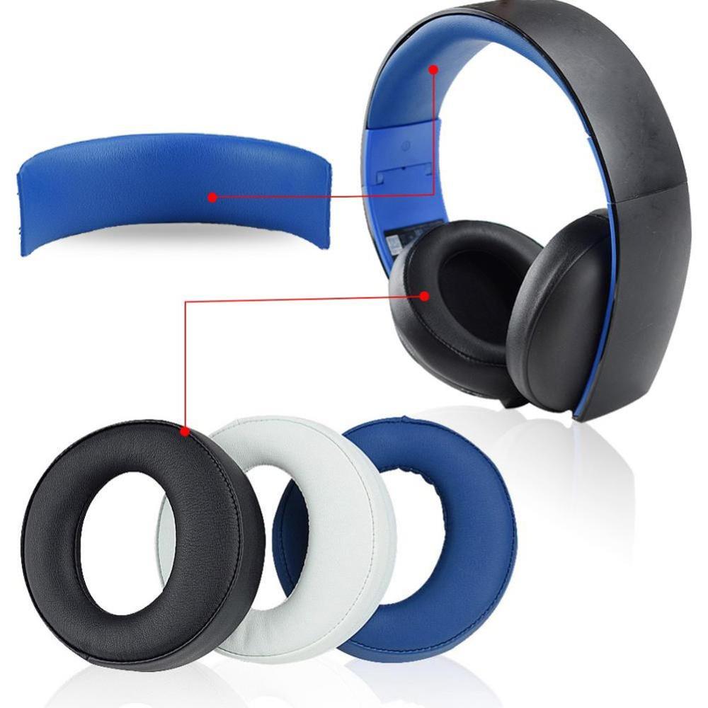 Sort ørepude ørepude ørepuder til sony playstation gold wireless  ps3 ps4 7.1 virtuelt surround-headset