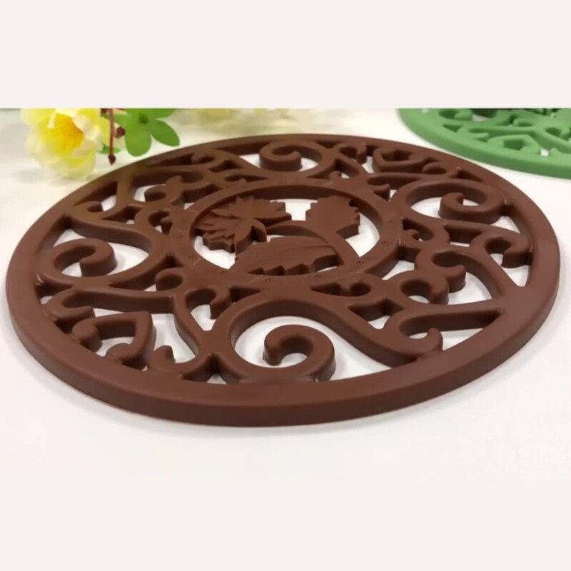 Exquisite Cast Iron Teapot Trivets Teapot Holder Chrysanthemum Pattern Pot Mat Kitchen Teaware Tea Ceremony Accessories