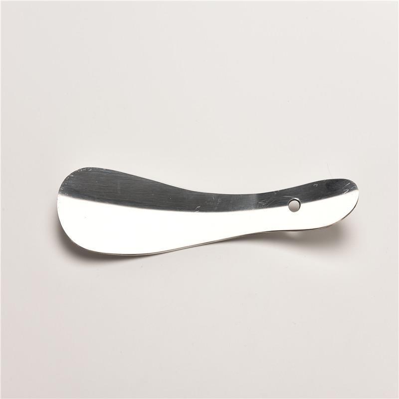 1 Uds. Calzador tipo cuchara de Metal de aleación de plata y Color Aluminio de acero inoxidable Zapatero elevador de zapatos 18,8 cm