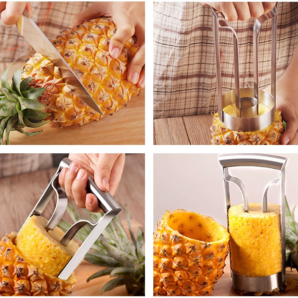 Cortador de piña de acero inoxidable y cuchillo pelador de Ananas, máquina de verduras, frutas, herramientas de pelar, herramienta de pelar