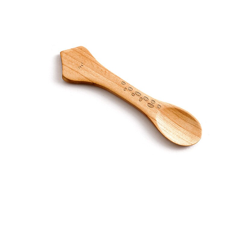 Cuillère en bois pour enfants, dessin animé mignon cuillère à café thé soupe cuillères à remuer Dessert couverts à miel outils de cuisine de Style japonais vaisselle