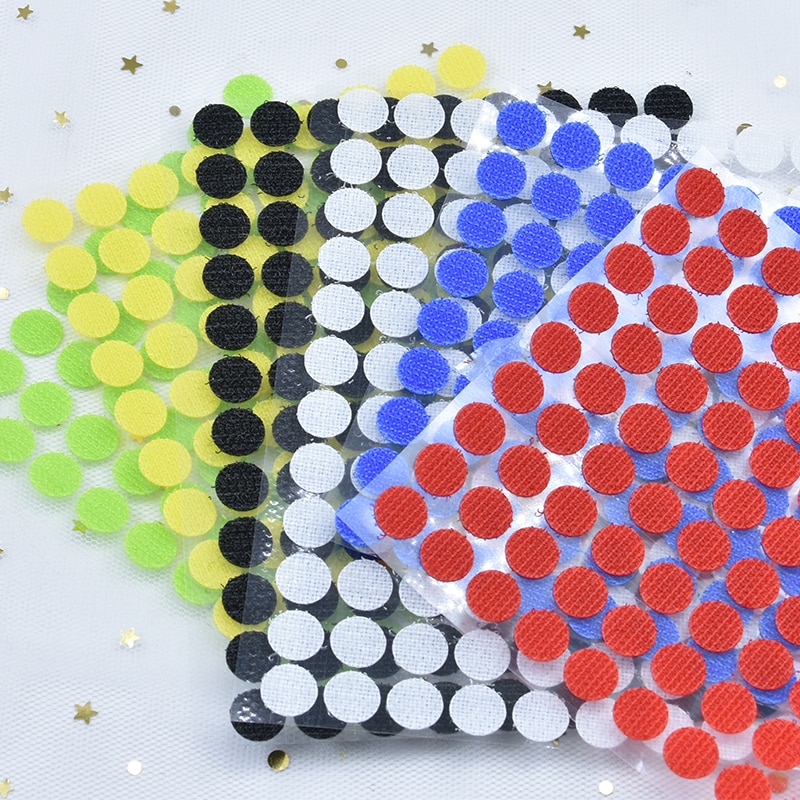 Zelfklevende Sluiting Tape Klittenbandsluitingen Dots Sticker Nylon Klittenband Klittenbandsluiting Tape Naaien Gereedschap Sterke Lijm 102 Pairs