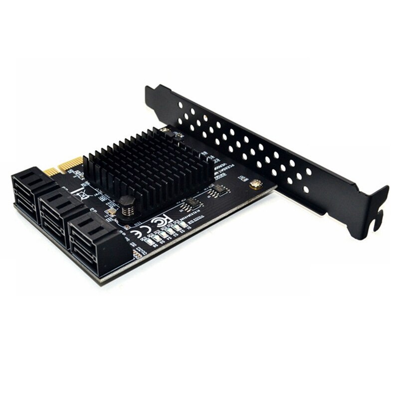 Sata Iii 6 Gbps Controller Uitbreiding Controller ASM109X/Sata 3.0 Non-Raid Ondersteuning 6 Poorten Met 6 Sata kabels