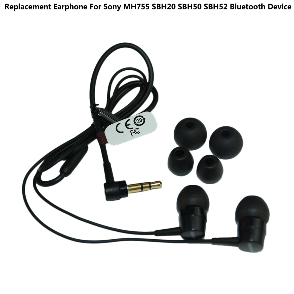 GHH Vervanging Oortelefoon Voor Sony MH755 Headset Oortelefoon voor SBH20 SBH50 SBH52 Bluetooth Apparaat Zwart CE1084