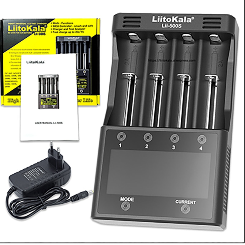 LiitoKala Lii-PD4 Lii-S4 Lii-500S Lii-S6 battery Charger for 18650 26650 21700 AA AAA 3.7V/3.2V/1.2V lithium NiMH batteries