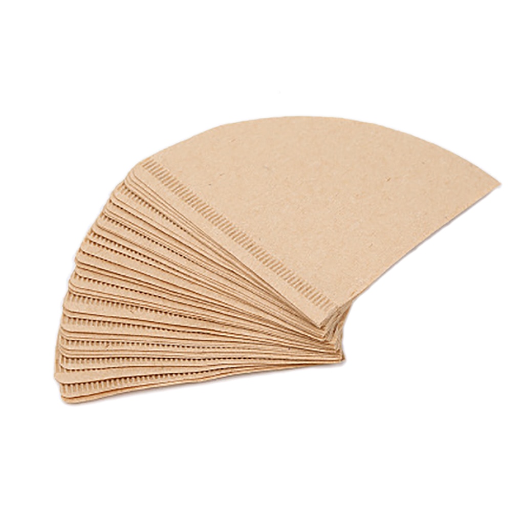 40PCS Cone-Shape Coffee Filter Paper 1-2 Cone Cup Dripper Coffee Filters Cups Espresso Coffee Drip Tools Paper Filters